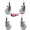 Service Caster 5'' Nylon Wheel Swivel 3/4'' Expanding Stem Caster Set 2 Brakes, 4PK SCC-EX20S514-NYS-2-TLB-2-34 - alternate 2